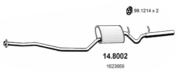 Centre/Rear Muffler (14.8002)