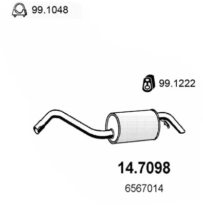 Rear Muffler (14.7098)
