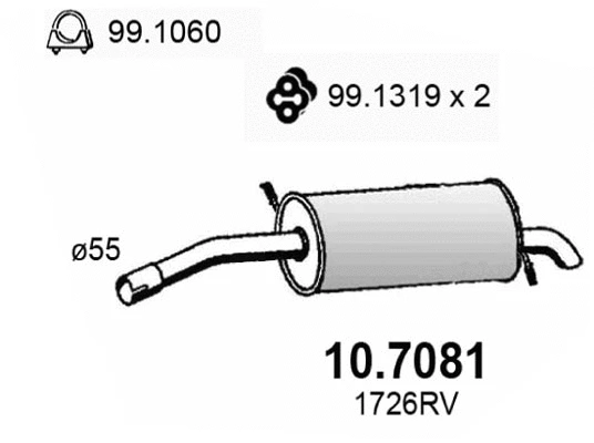 Rear Muffler (10.7081)