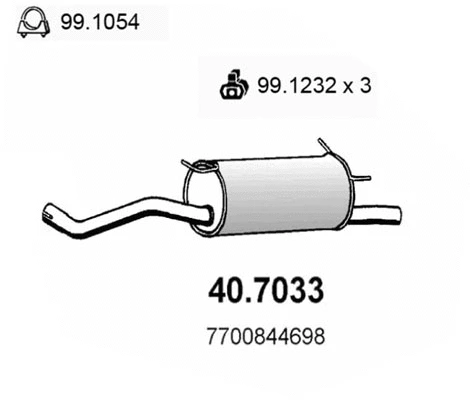 Rear Muffler (40.7033)