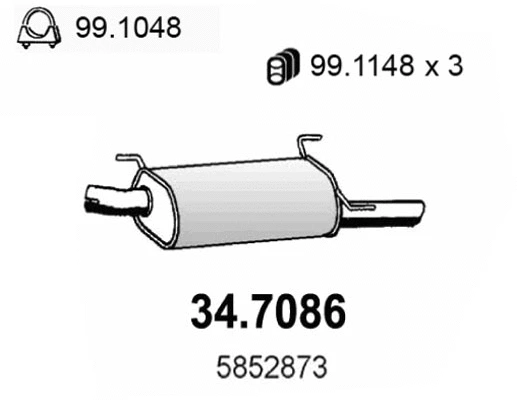 Rear Muffler (34.7086)