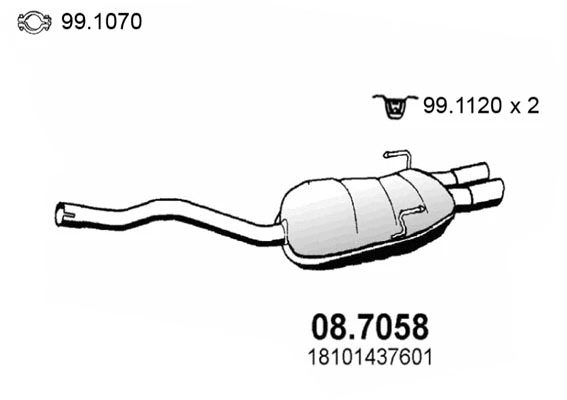 Rear Muffler (08.7058)
