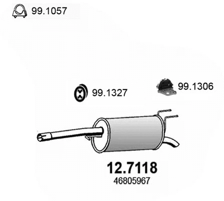 Rear Muffler (12.7118)