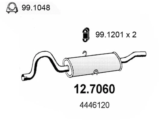 Rear Muffler (12.7060)