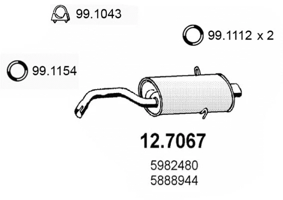 Rear Muffler (12.7067)