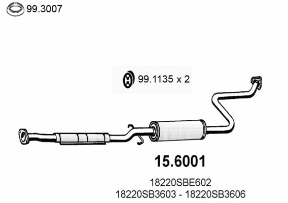 Centre Muffler (15.6001)