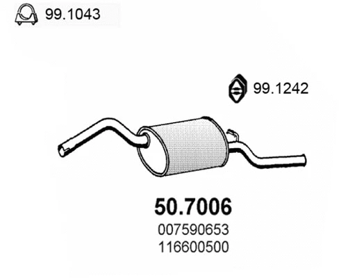 Rear Muffler (50.7006)