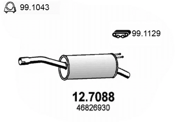 Rear Muffler (12.7088)