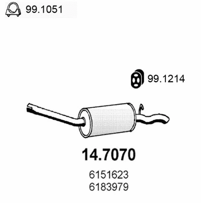 Rear Muffler (14.7070)
