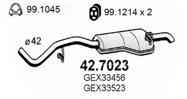 Rear Muffler (42.7023)