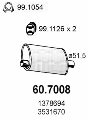 Rear Muffler (60.7008)
