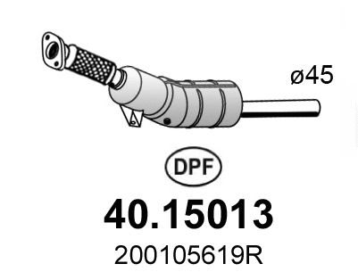 Soot/Particulate Filter, exhaust system (40.15013)