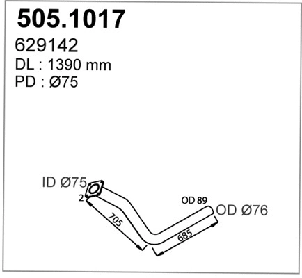Exhaust Pipe (505.1017)
