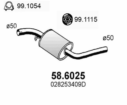 Centre Muffler (58.6025)
