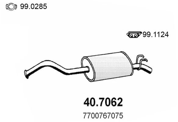Rear Muffler (40.7062)