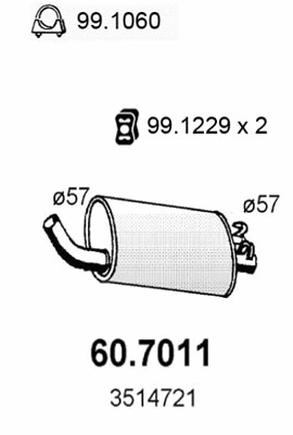 Rear Muffler (60.7011)