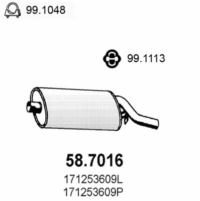 Rear Muffler (58.7016)