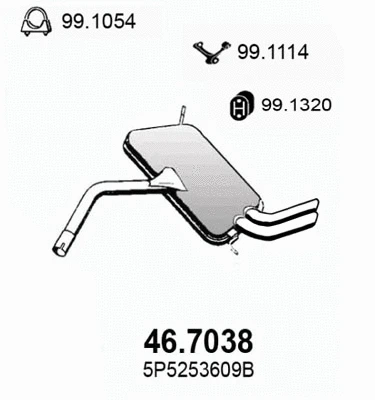 Rear Muffler (46.7038)