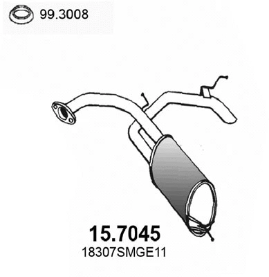 Rear Muffler (15.7045)