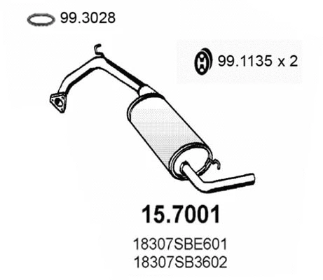 Rear Muffler (15.7001)