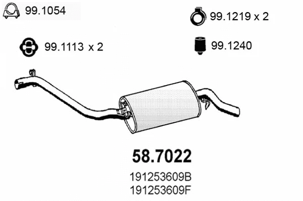 Rear Muffler (58.7022)