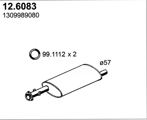 Centre Muffler (12.6083)