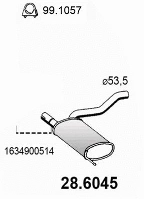 Centre Muffler (28.6045)