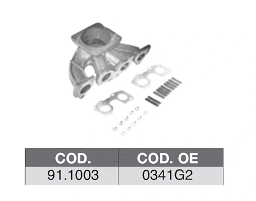 Manifold, exhaust system (91.1003)