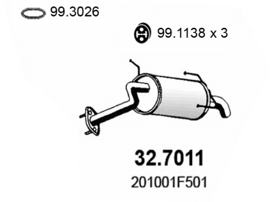 Rear Muffler (32.7011)
