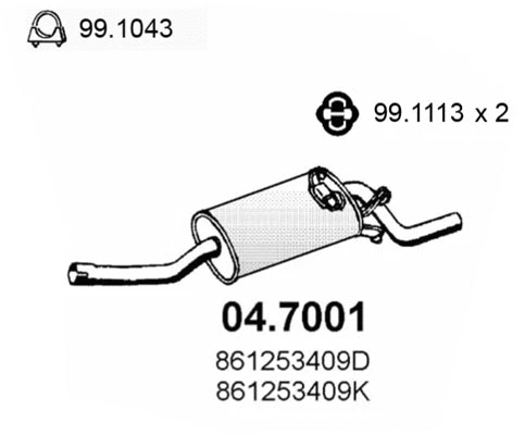 Rear Muffler (04.7001)