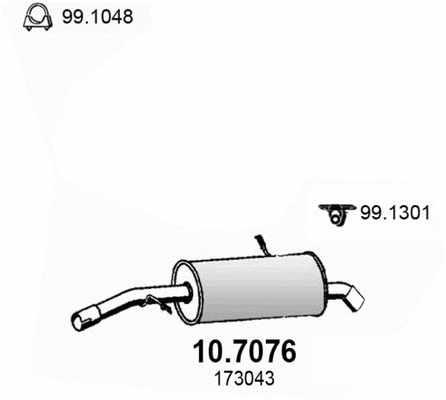Rear Muffler (10.7076)
