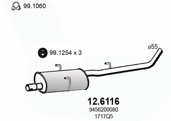 Centre Muffler (12.6116)