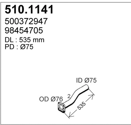 Exhaust Pipe (510.1141)