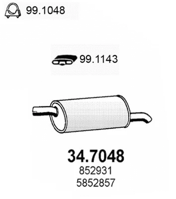 Rear Muffler (34.7048)