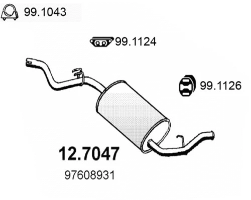Rear Muffler (12.7047)