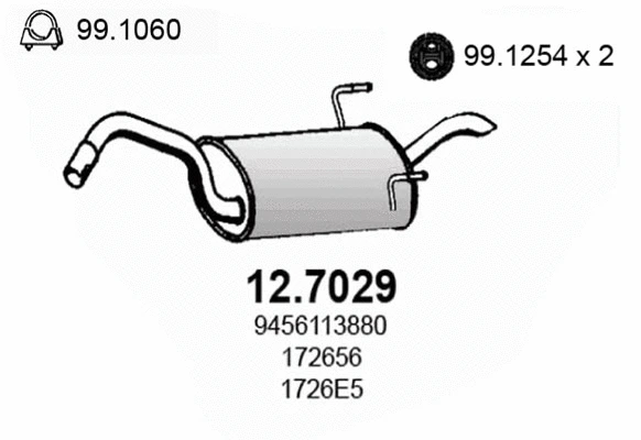 Rear Muffler (12.7029)