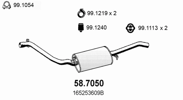 Rear Muffler (58.7050)