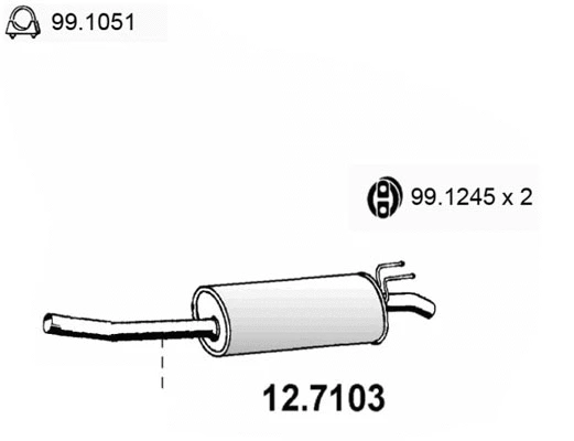 Rear Muffler (12.7103)