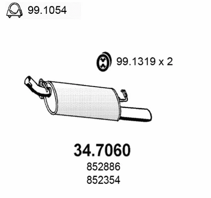 Rear Muffler (34.7060)