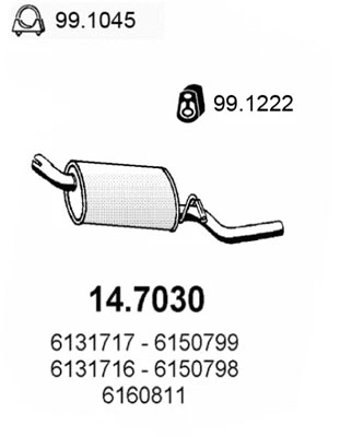 Rear Muffler (14.7030)