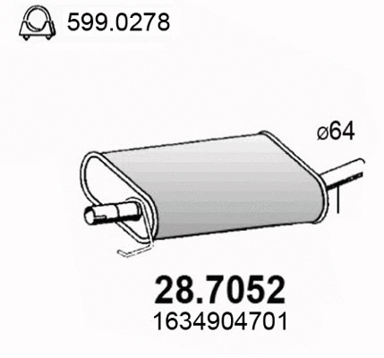Rear Muffler (28.7052)