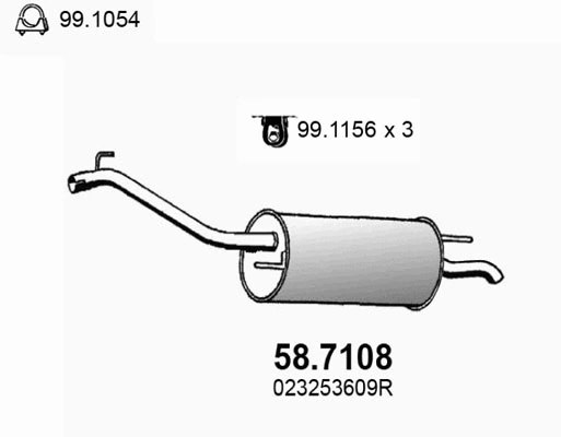 Rear Muffler (58.7108)