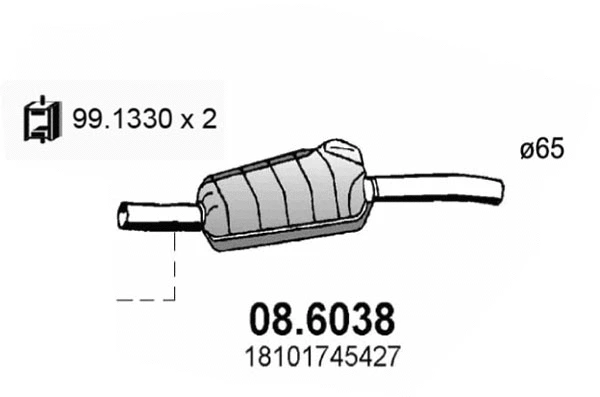 Centre Muffler (08.6038)