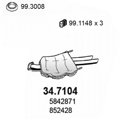 Rear Muffler (34.7104)