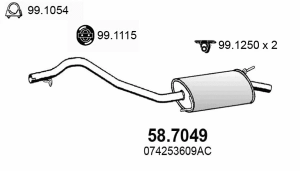 Rear Muffler (58.7049)