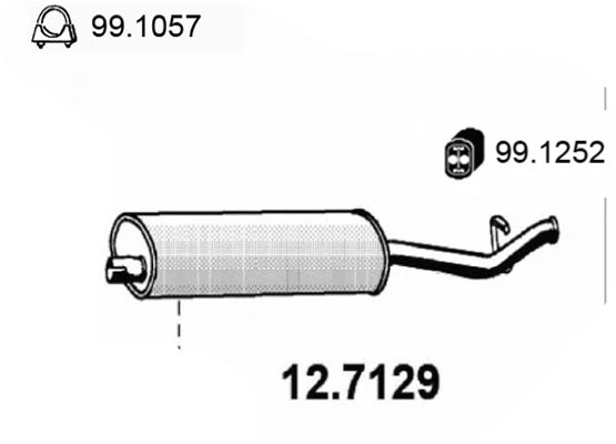 Rear Muffler (12.7129)
