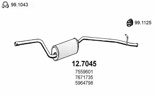Rear Muffler (12.7045)