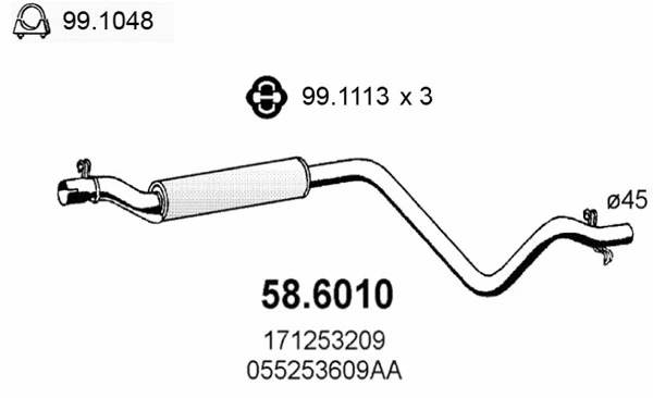 Centre Muffler (58.6010)