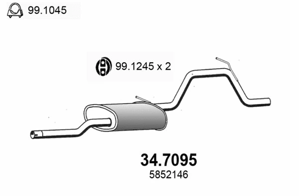 Rear Muffler (34.7095)