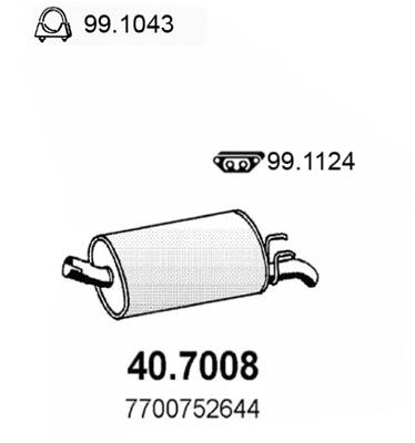 Rear Muffler (40.7008)